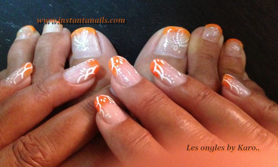 french deco orange blanche